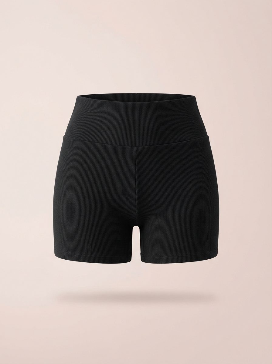 Knit warm-up shorts