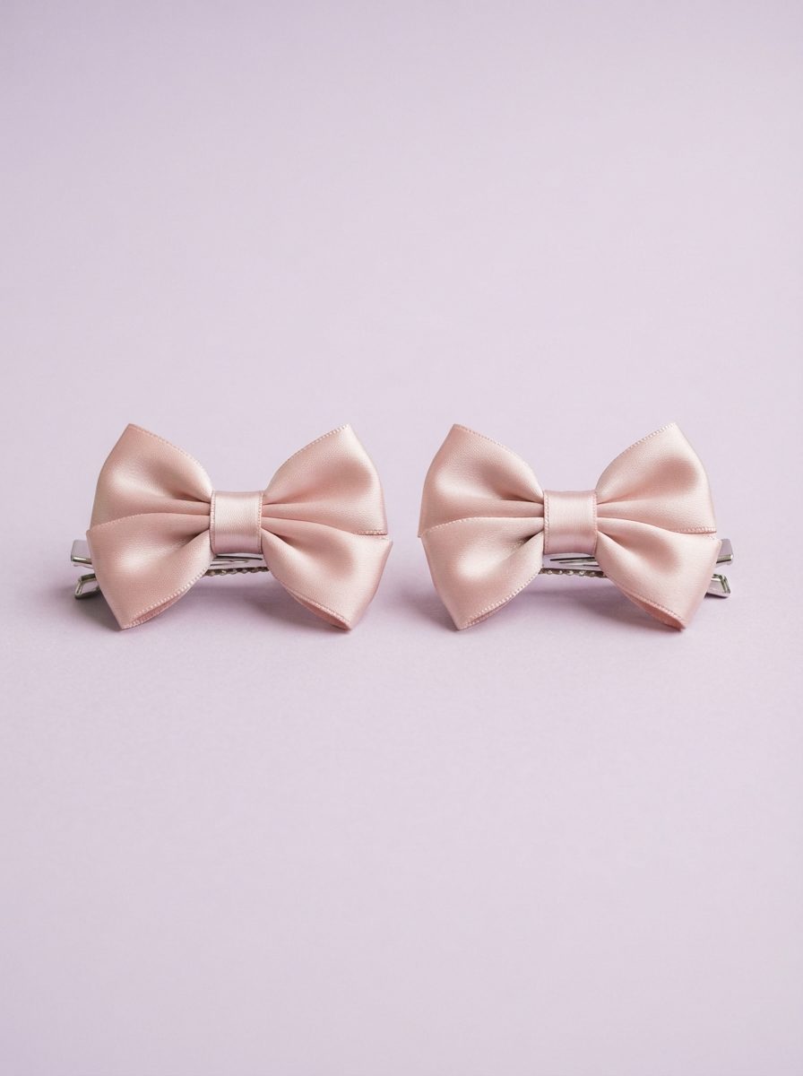 Satin hair bows
